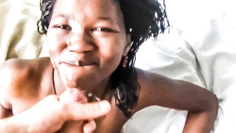 Petite African Teen Happy To Get Facial...
