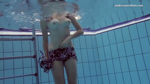 Czech Teen Sima In The Public Swimming...