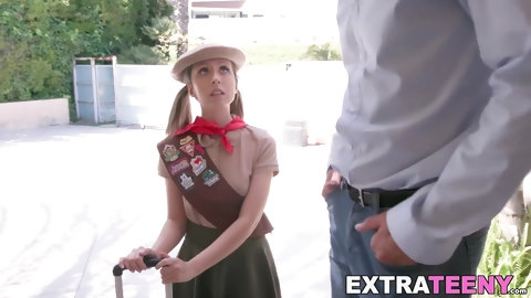 Petite Girl Scout Daphne Dare Receives...
